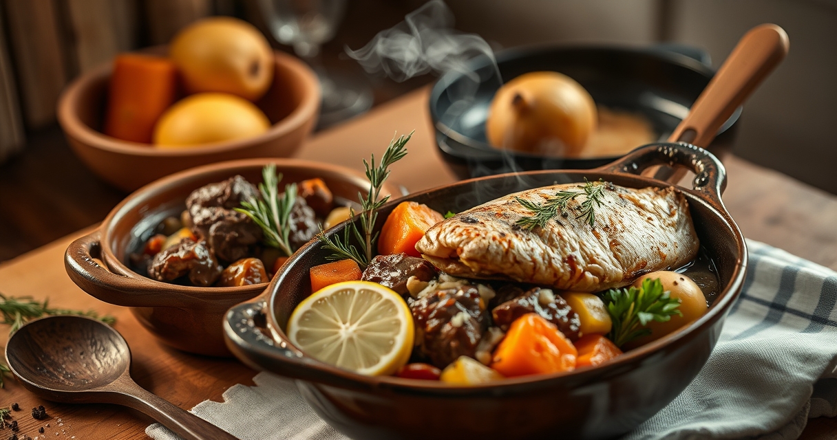 Еда, которая согревает — Сытные блюда из мяса и рыбы Еда, которая согревает — Сытные блюда из мяса и рыбы